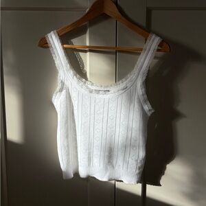 NWT J.Crew Pointelle sweater-tank in premium ultrafine cotton